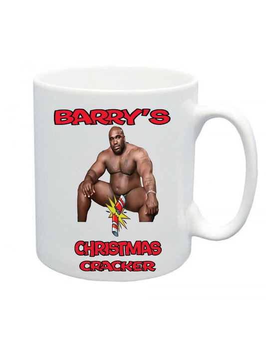 Barry Wood Sitting On Bed Meme Mug - Funny Rude Mug barrys christmas cracker