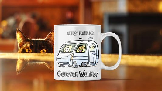 Caravan Wanker Gift Mug - Funny Gifts For Him or Her Friend Birthday Humour Rude Christmas Birthday  Holiday Gift Wankers Present