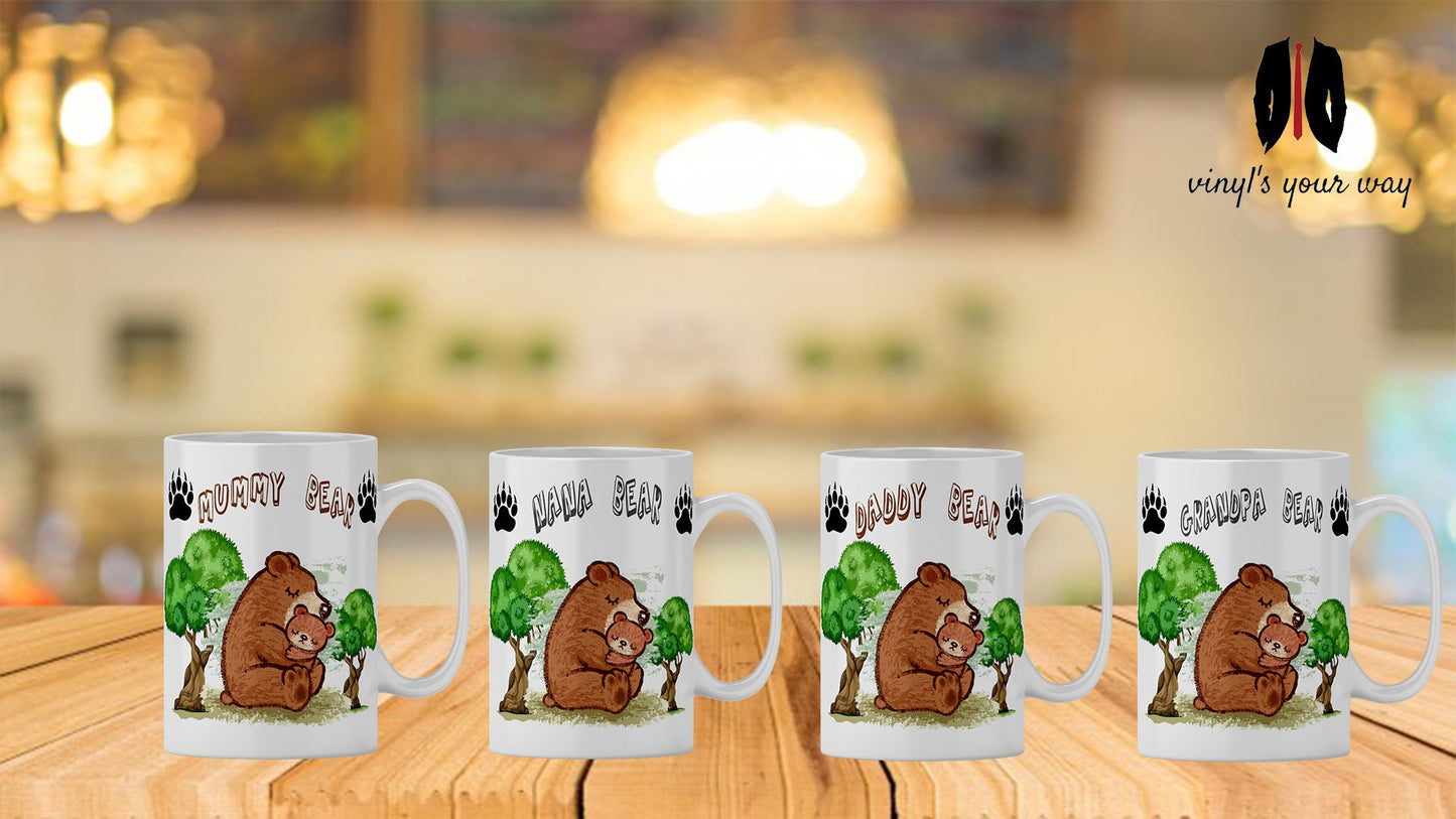 Daddy/Mummy/Nana/Grandpa Bear Mug | Tea Coffee Mug | New Dad/Mum/Nan/Grandpa | To Be Gift | Fathers Day/Mothers Day Gifts