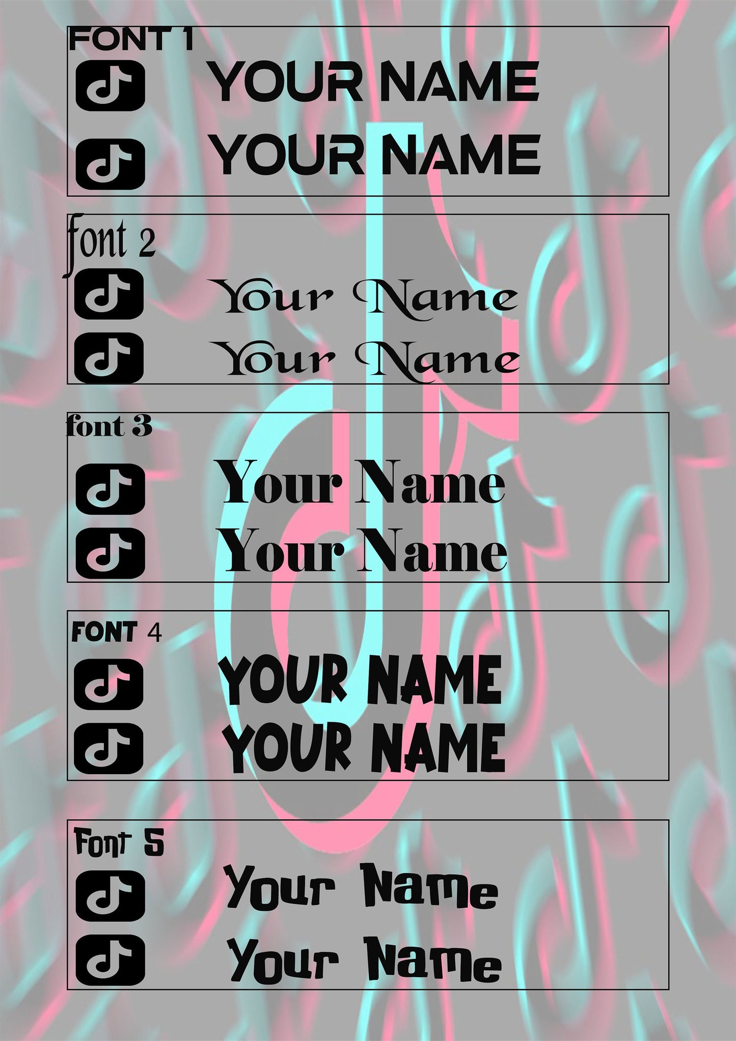 Personalized Social Media Name Car Sticker - Set of 2