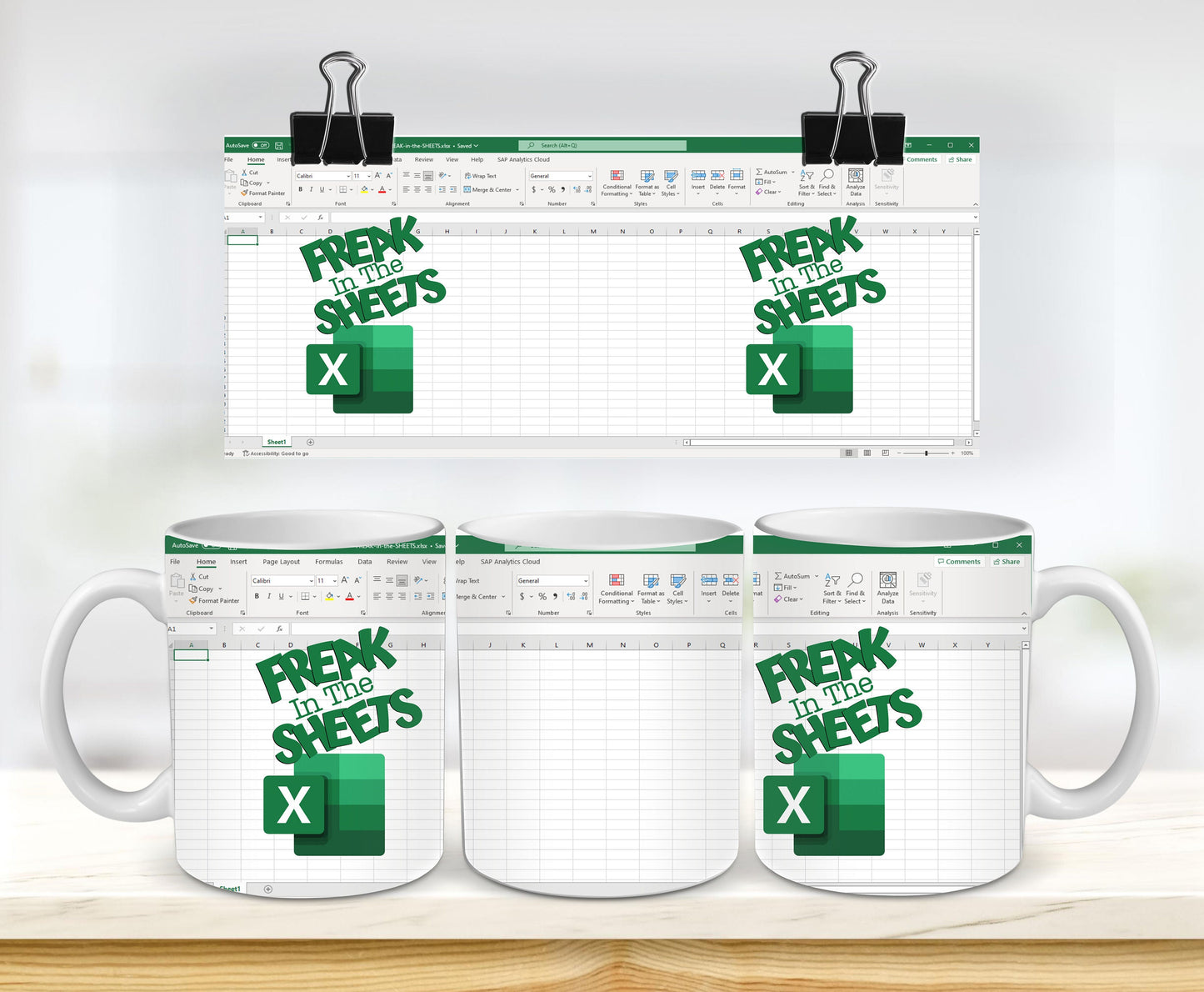 Freak In the Sheets Excel Mug: Funny Accountant Gift