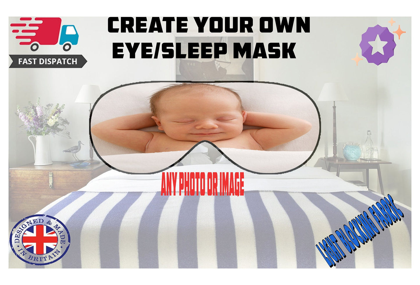 Personalized Satin Sleep Mask