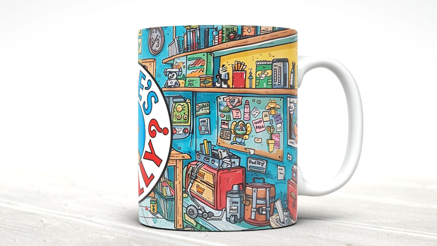 Start Your Day With a Chuckle: "Where's Willy?" Adult Mug (11oz)