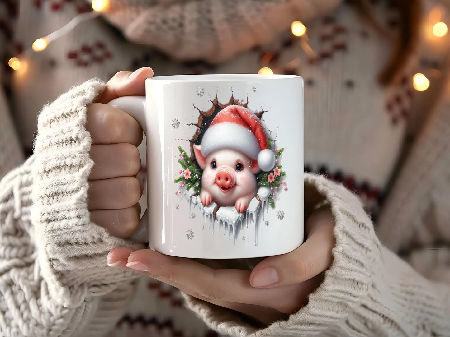 Piglet Christmas Mug: Festive Ceramic Coffee Cup