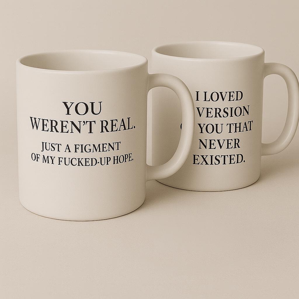 Funny Mug – Emotional Damage Mug – Poetic Breakup Gift For The Heartbreak Survivors