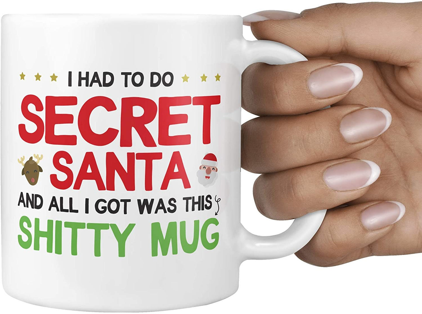 Funny Rude Secret Santa Gift Mug - Family Work Office Under 10 Pounds Ideas All I Got was This Sh*tty Mug