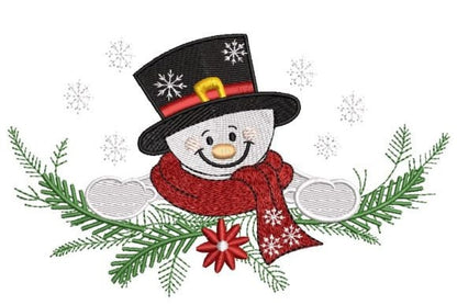 Snowman Home Embroidery Holidays & Celebrations Christmas Snowman
