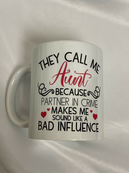 Funny Aunt Coffee Mug. Gift. Humour.