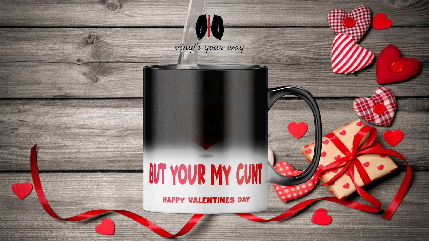 Magic Mug Colour Changing Perfect Valentines Day Gift Mug Boyfriend Husband Rude Funny Wife Anniversary