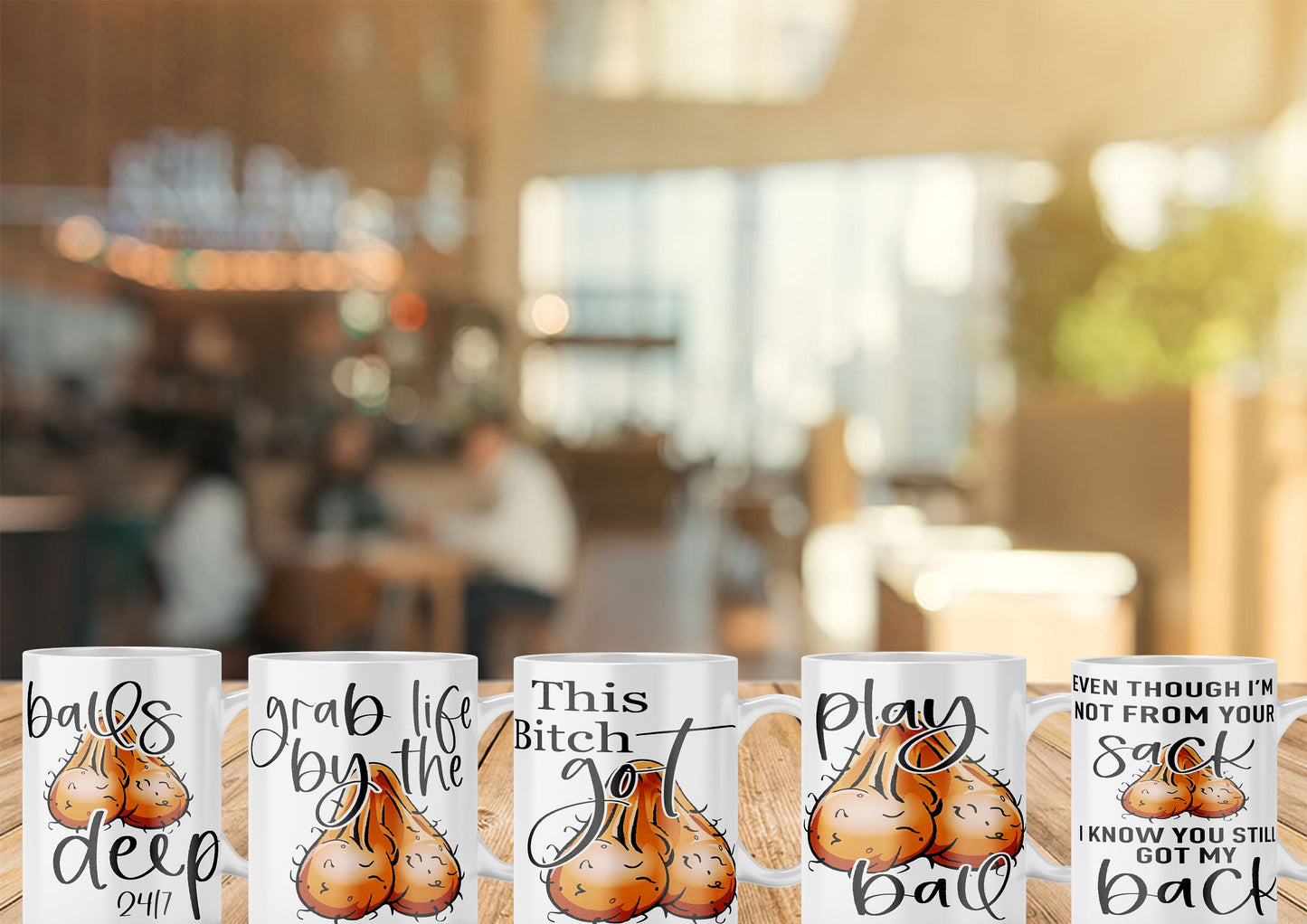 Magic Mug Colour Changing Balls Mugs Funny/Rude Gift