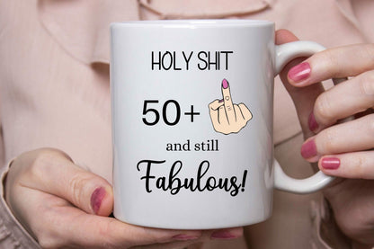 Birthday Mug I Am Age + Middle Finger For Her Women Girl Rude Funny Mug