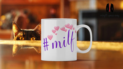 Milf/Glif Mug – Mom Mugs Funny Gift For Mum Novelty Mom Presents Mommy Friends New Mother Gift