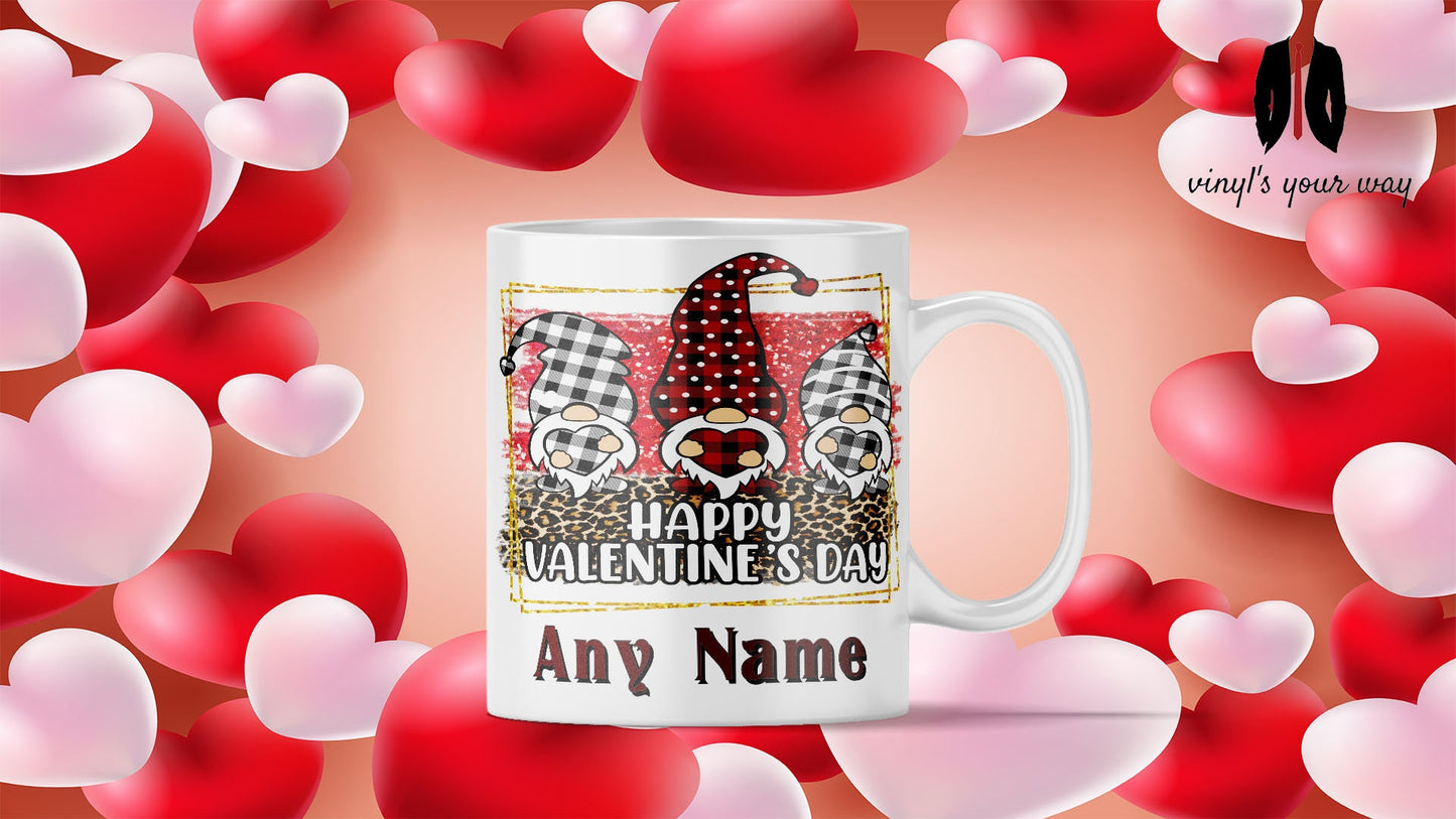 Valentines Gnomes Mug Personalised Gift Cup Gnome Valentines Gift For Him Or Her Love You Gift For Him Gift For Her Anniversary Gift Couple