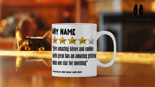 Personalised Review Mug, Custom Rating Mug, Valentines Gift For Him, Christmas, Husband/ Wife /Girlfriend/Boyfriend Anniversary Present,