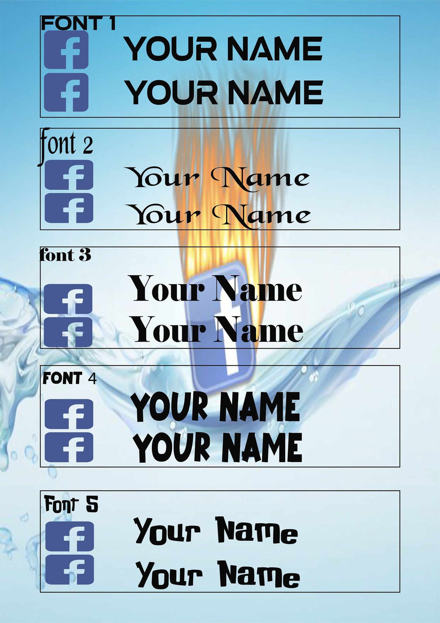 Personalized Social Media Name Car Sticker - Set of 2