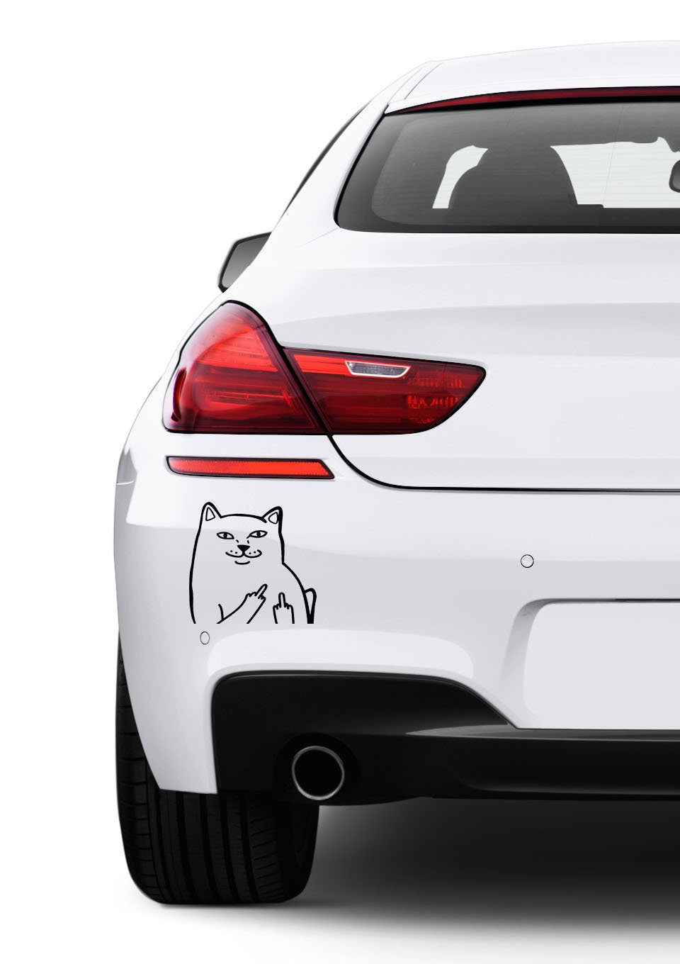 Funny Cat Middle Finger Vinyl Decal
