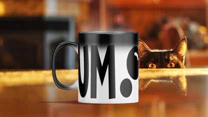 Rude Funny C handle Colour Change Black Heat Mugs - Novelty Office Joke Mug Gift