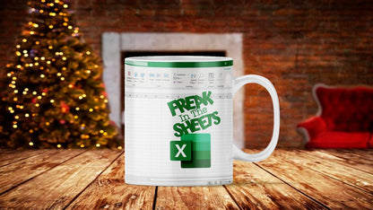 Freak In the Sheets Excel Mug: Funny Accountant Gift