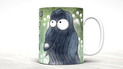 Morning Coffee With My Afghan Hound Cute Cartoon Doggy Mug Perfect Gift For Him Her Mum Dad Nan