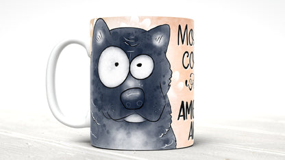 Morning Coffee With My American Akita Cute Cartoon Doggy Mug Perfect Gift For Him Her Mum Dad Nan