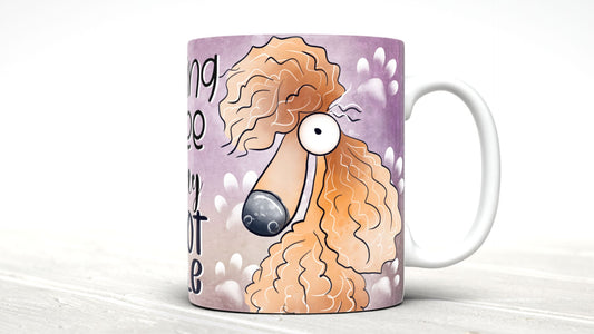 Morning Coffee With My Apricot Poodle Cute Cartoon Doggy Mug Perfect Gift For Him Her Mum Dad Nan