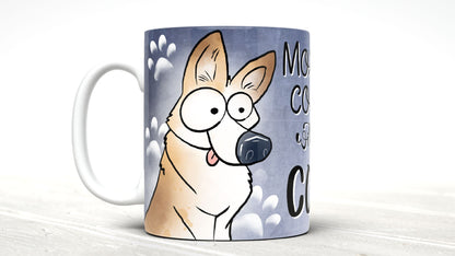 Morning Coffee With My Corgi Cute Cartoon Doggy Mug Perfect Gift For Him Her Mum Dad Nan