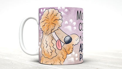Morning Coffee With My Apricot Poodle Cute Cartoon Doggy Mug Perfect Gift For Him Her Mum Dad Nan