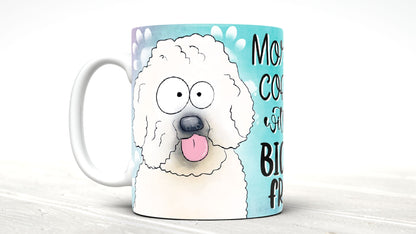 Morning Coffee With My Bichon Frise Cute Cartoon Doggy Mug Perfect Gift For Him Her Mum Dad Nan