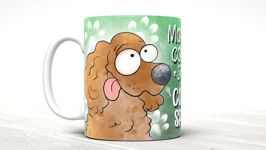 Morning Coffee With My Cocker Spaniel Cute Cartoon Doggy Mug Perfect Gift For Him Her Mum Dad Nan