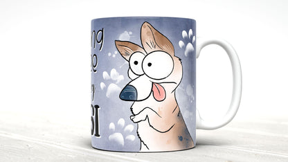 Morning Coffee With My Corgi Cute Cartoon Doggy Mug Perfect Gift For Him Her Mum Dad Nan
