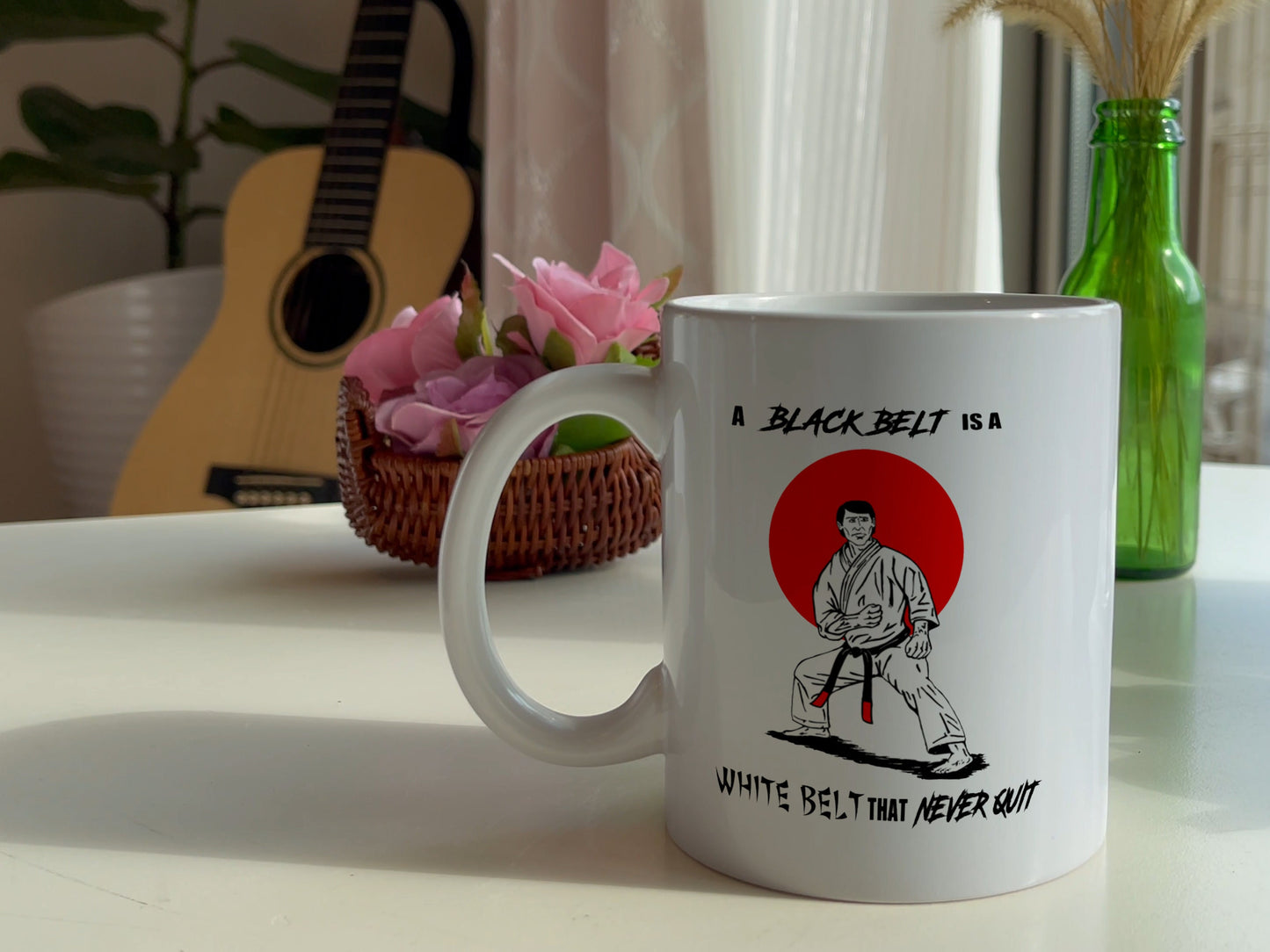 Black Belt Karate Mug: Gift for Karate Enthusiast