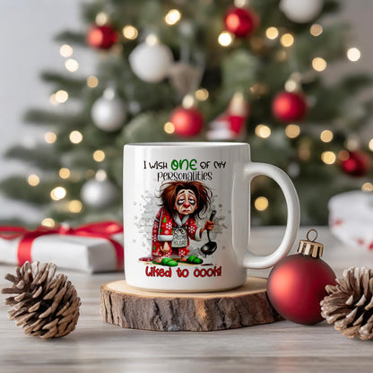 Holiday Blues: Even My Other Personalities Hate Cooking funny mug adult sence of humour great gift for her
