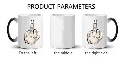 Color Change Coffee Mug: Funny Middle Finger Magic Cup