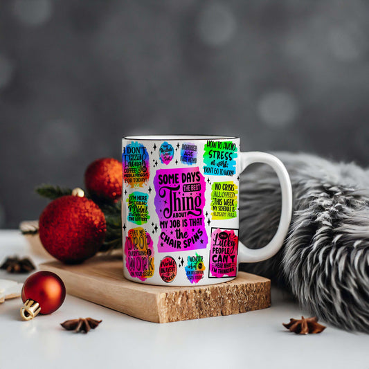 Funny Office Quotes Mug: Retro Style Gift