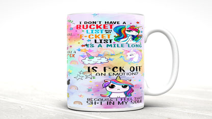 Unicorn F Mug – Bomb Mug Sarcastic Mug Great Gift For Him Or Her The Mug Just Says It How It Is