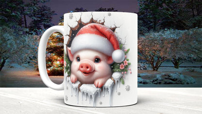 Piglet Christmas Mug