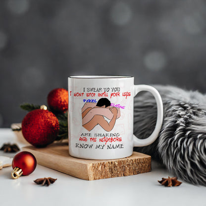 Rude but true Personalized Gift For Couple Mug - I Swear To You i wont stop, Funny Adult Mug For Him & Her