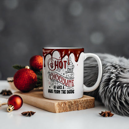 Hot Chocolate Recipe Mug: Cozy Winter Drinkware, 11oz