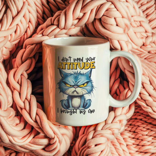 Sarcastic Cat Coffee Mug