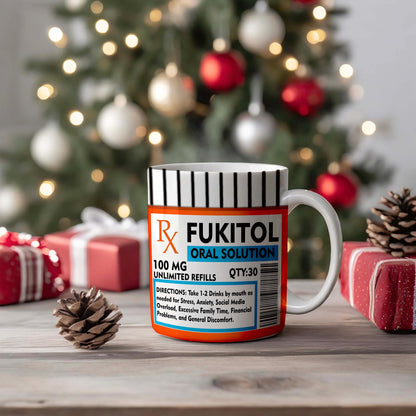 Personalised, Fukitol Mug, Sister Brother Funny Gift Birthday Christmas Rude Secret Santa Gift