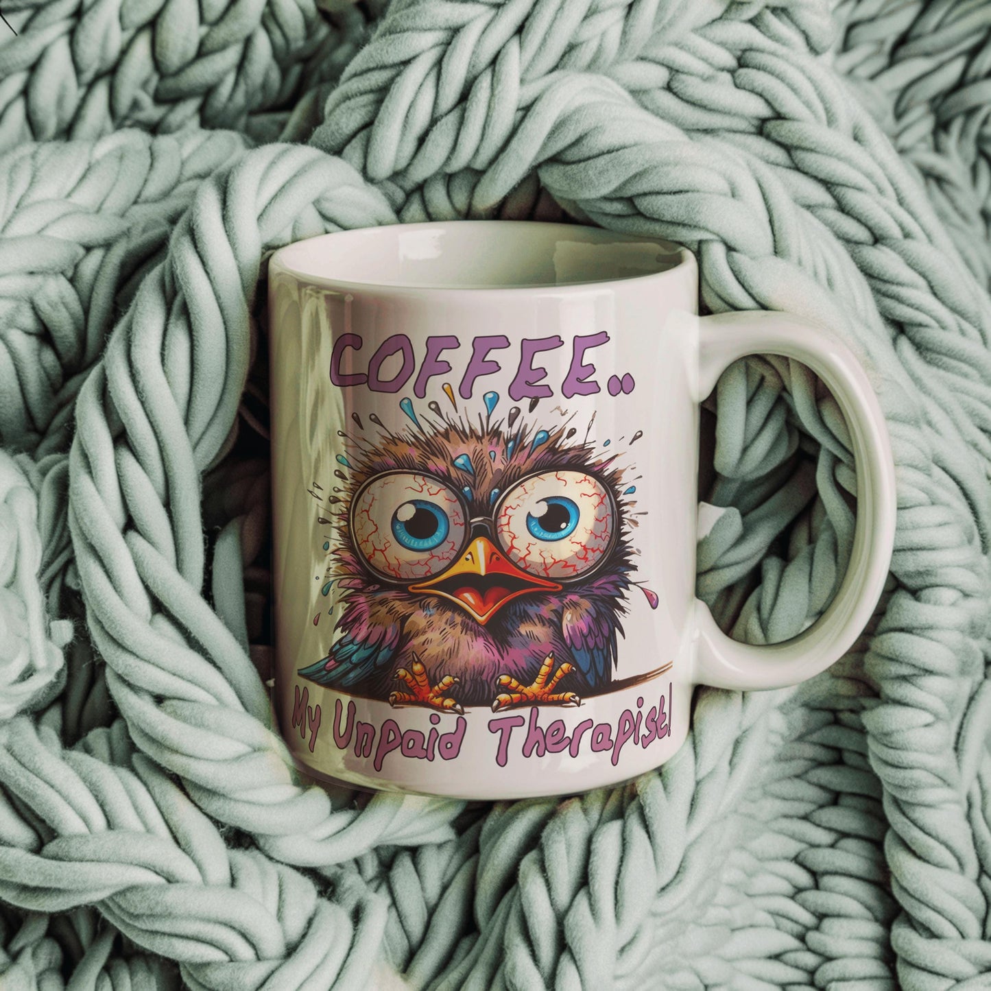 Coffee Is My Unpaid Therapist Mug
