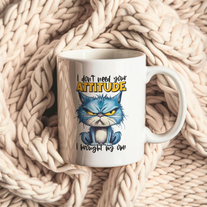 Sarcastic Cat Coffee Mug