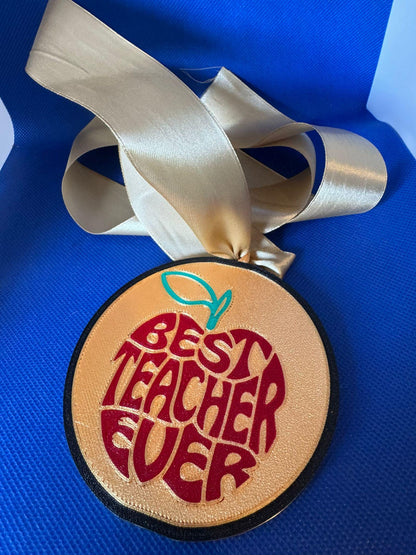 Best Teacher Ever Award Medal